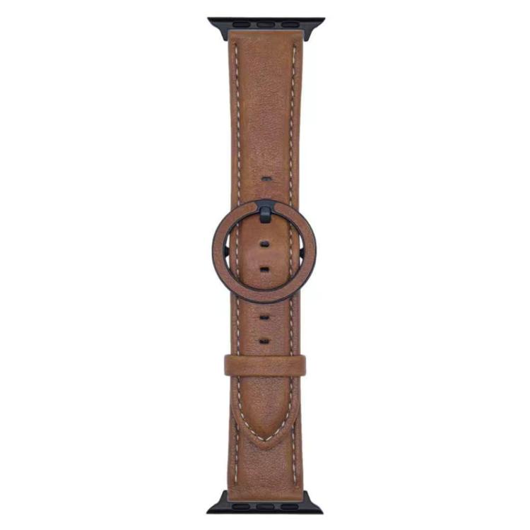 xDfind Round Buckle Leather Watch Band, For Apple Watch 46mm / 49mm / 45mm / 44mm, For Apple Watch 42mm / 41mm / 40mm / 38mm