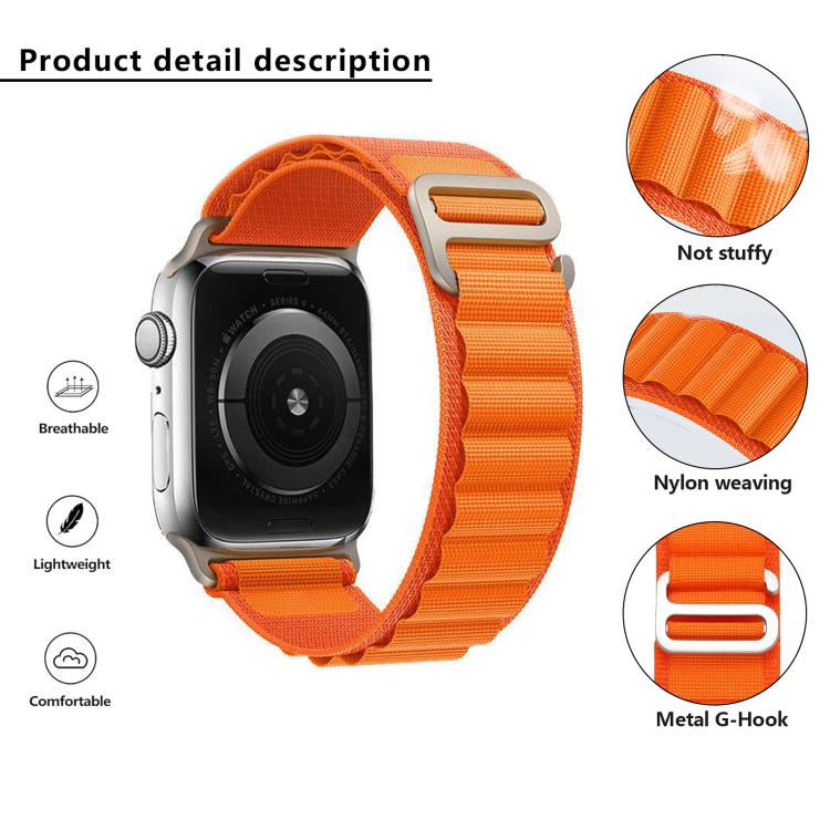 xDfind Aline Nylon Loop Watch Band, For Apple Watch 46mm / 49mm / 45mm / 44mm, For Apple Watch 42mm / 41mm / 40mm / 38mm