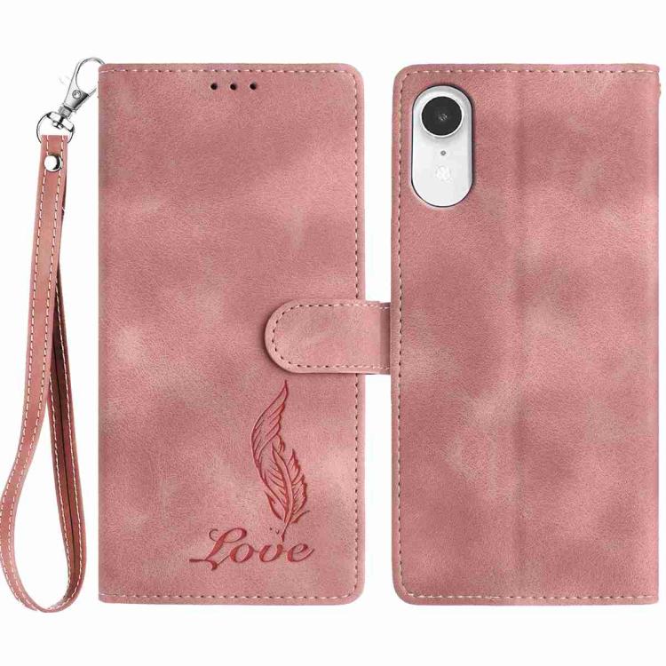 Skin Feel Embossed Feather Leather Phone Case, For iPhone XR, For iPhone XS Max, For iPhone 8 Plus / 7 Plus