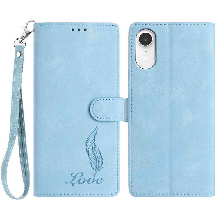 Skin Feel Embossed Feather Leather Phone Case, For iPhone XR, For iPhone XS Max, For iPhone 8 Plus / 7 Plus