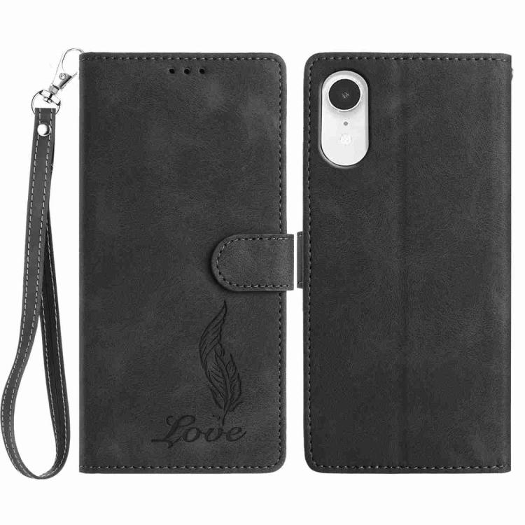 Skin Feel Embossed Feather Leather Phone Case, For iPhone XR, For iPhone XS Max, For iPhone 8 Plus / 7 Plus