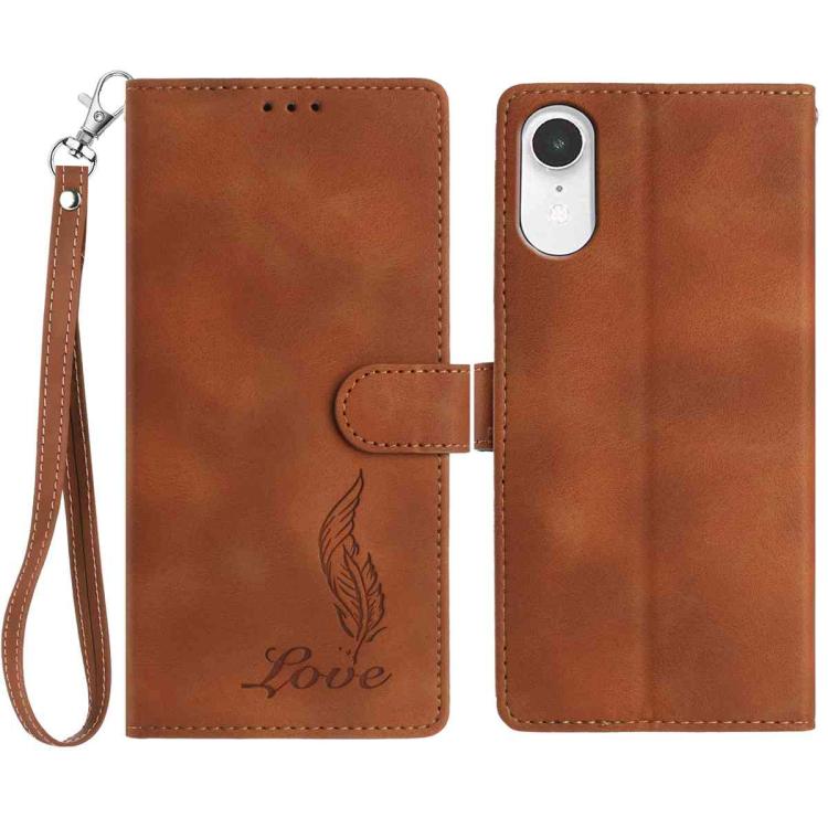 Skin Feel Embossed Feather Leather Phone Case, For iPhone XR, For iPhone XS Max, For iPhone 8 Plus / 7 Plus