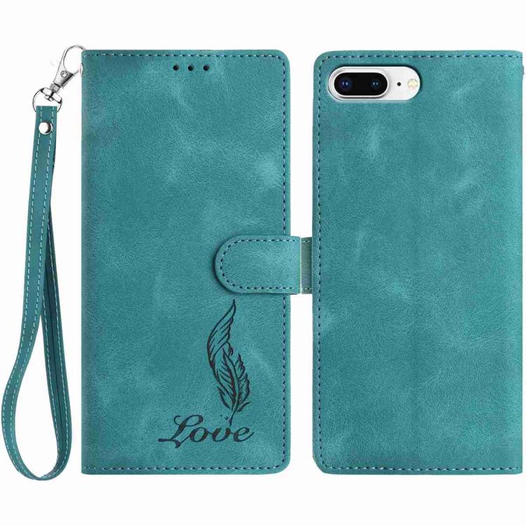 Skin Feel Embossed Feather Leather Phone Case, For iPhone XR, For iPhone XS Max, For iPhone 8 Plus / 7 Plus