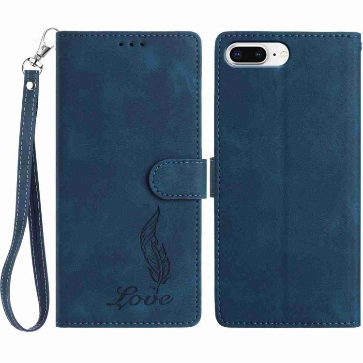 Skin Feel Embossed Feather Leather Phone Case, For iPhone XR, For iPhone XS Max, For iPhone 8 Plus / 7 Plus