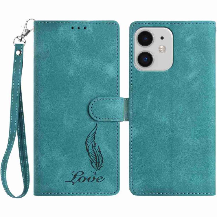 Skin Feel Embossed Feather Leather Phone Case, For iPhone 11, For iPhone 11 Pro, For iPhone XS / X