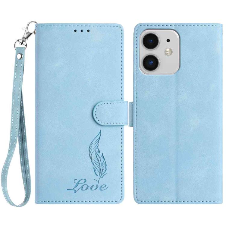Skin Feel Embossed Feather Leather Phone Case, For iPhone 11, For iPhone 11 Pro, For iPhone XS / X