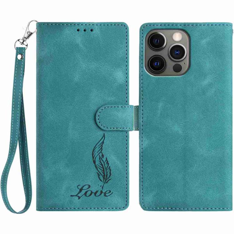Skin Feel Embossed Feather Leather Phone Case, For iPhone 12 / 12 Pro, For iPhone 12 Pro Max, For iPhone 11 Pro Max