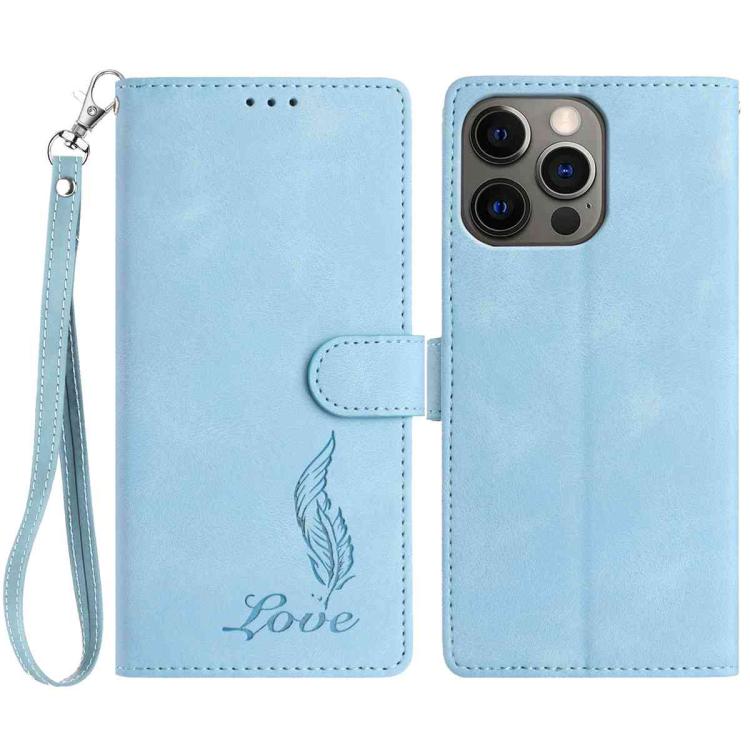 Skin Feel Embossed Feather Leather Phone Case, For iPhone 12 / 12 Pro, For iPhone 12 Pro Max, For iPhone 11 Pro Max