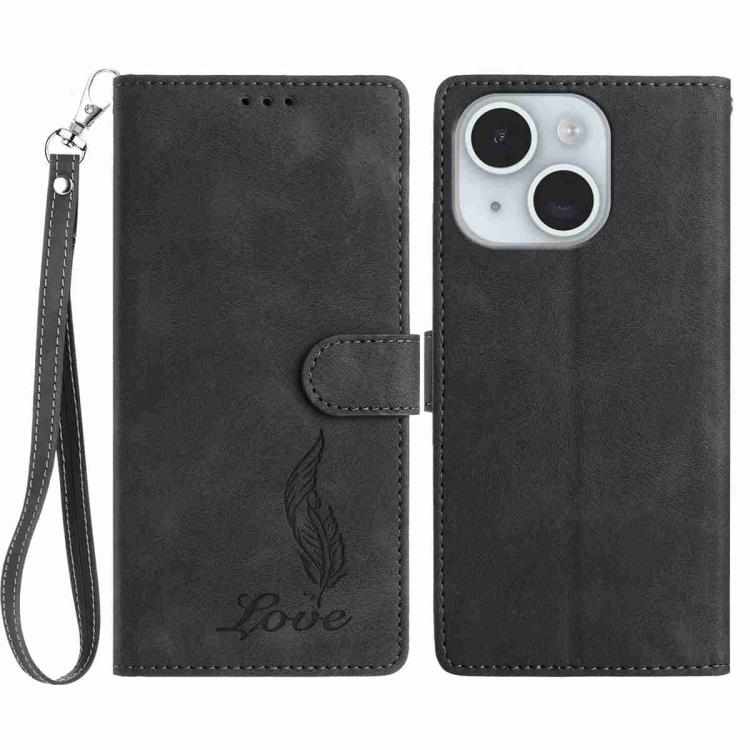 Skin Feel Embossed Feather Leather Phone Case, For iPhone 13 Pro Max, For iPhone 13 Pro, For iPhone 13