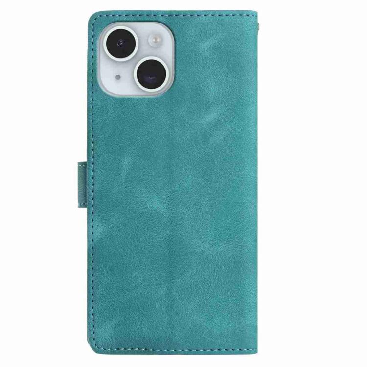 Skin Feel Embossed Feather Leather Phone Case, For iPhone 15, For iPhone 14 Plus, For iPhone 14