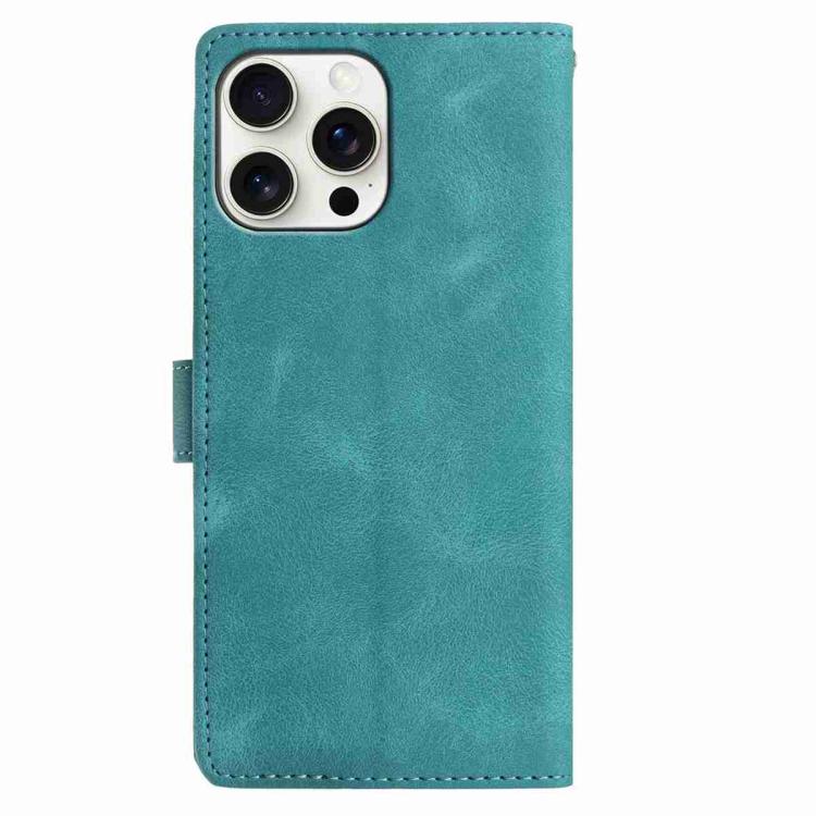 Skin Feel Embossed Feather Leather Phone Case, For iPhone 15 Pro Max, For iPhone 15 Pro, For iPhone 15 Plus