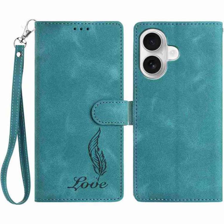 Skin Feel Embossed Feather Leather Phone Case, For iPhone 17 Pro Max, For iPhone 17 Pro, For iPhone 17