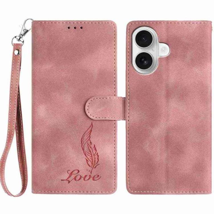 Skin Feel Embossed Feather Leather Phone Case, For iPhone 17 Pro Max, For iPhone 17 Pro, For iPhone 17