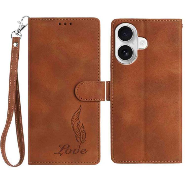Skin Feel Embossed Feather Leather Phone Case, For iPhone 17 Pro Max, For iPhone 17 Pro, For iPhone 17