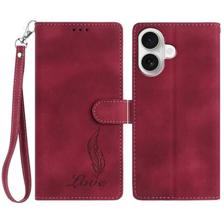 Skin Feel Embossed Feather Leather Phone Case, For iPhone 17 Pro Max, For iPhone 17 Pro, For iPhone 17