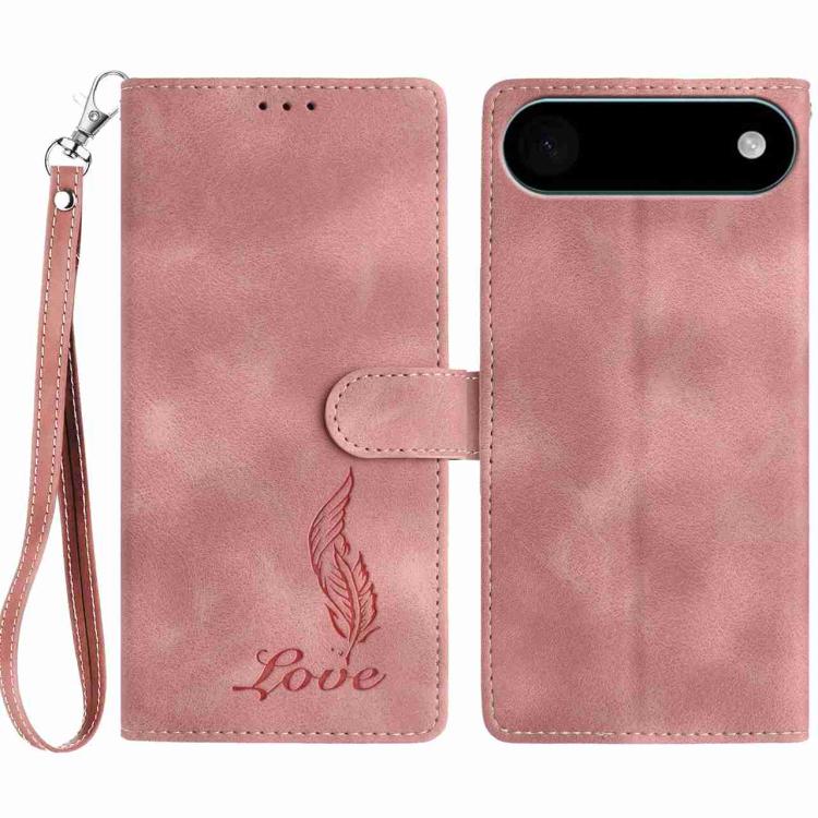 Skin Feel Embossed Feather Leather Phone Case, For iPhone 17 Air, For iPhone 16e, For iPhone 16 Pro Max