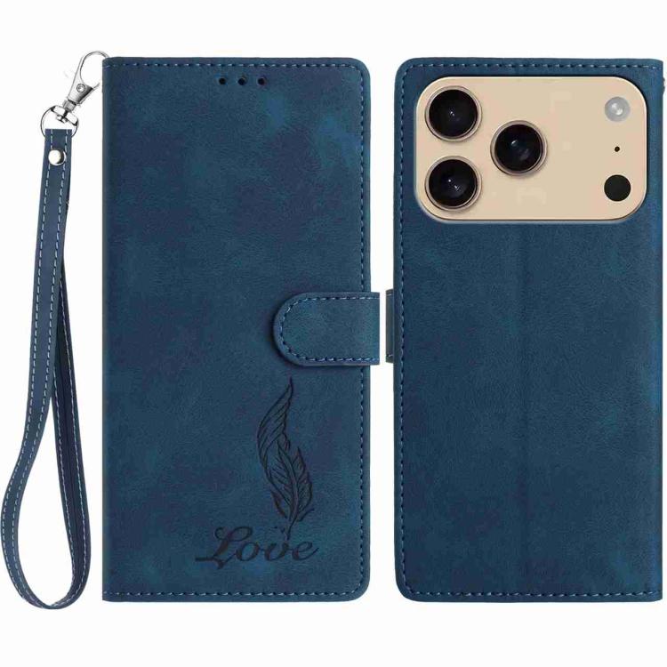 Skin Feel Embossed Feather Leather Phone Case, For iPhone 17 Pro Max, For iPhone 17 Pro, For iPhone 17