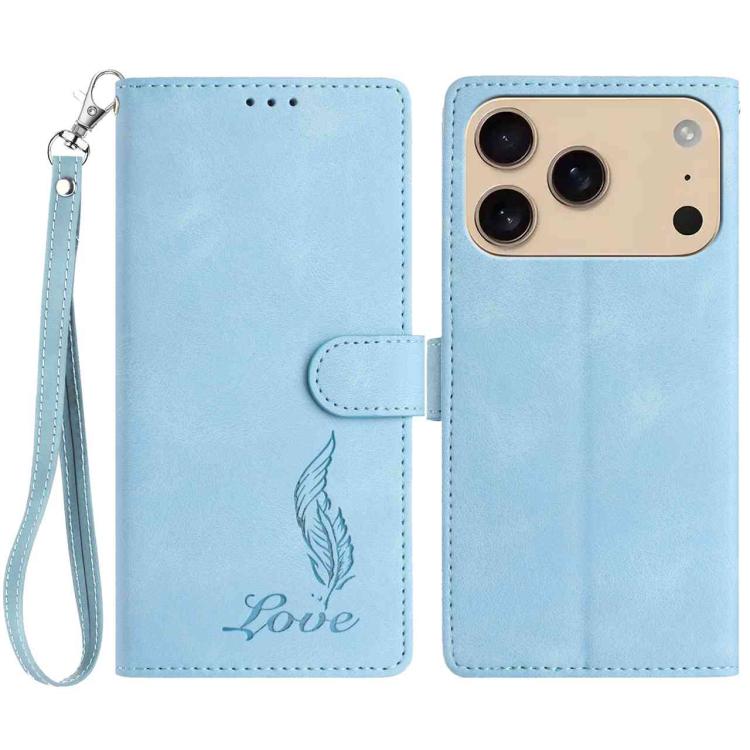 Skin Feel Embossed Feather Leather Phone Case, For iPhone 17 Pro Max, For iPhone 17 Pro, For iPhone 17