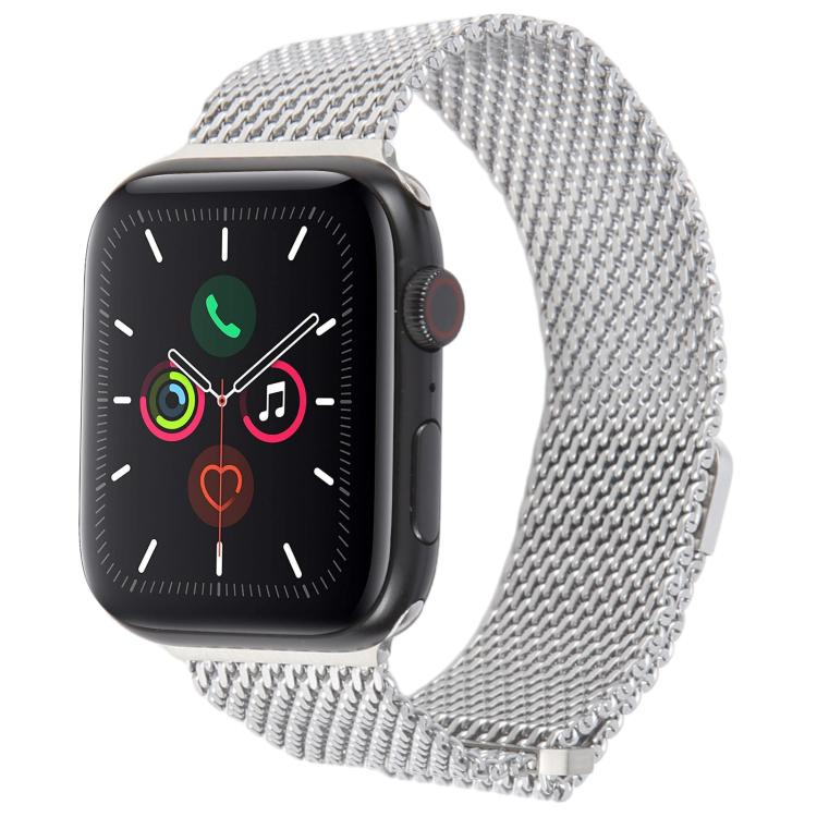Double-section Magnetic Milanese Steel Watch Band, For Apple Watch 46mm / 49mm / 45mm / 44mm, For Apple Watch 42mm / 41mm / 40mm / 38mm