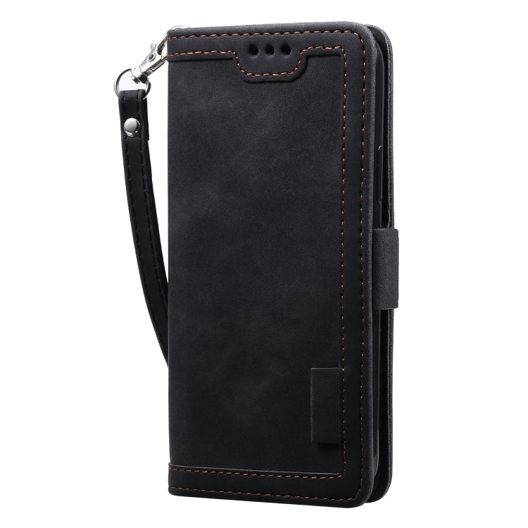 Retro Splicing Horizontal Flip Leather Case with Card Slots & Holder & Wallet, For iPhone 12 Pro Max