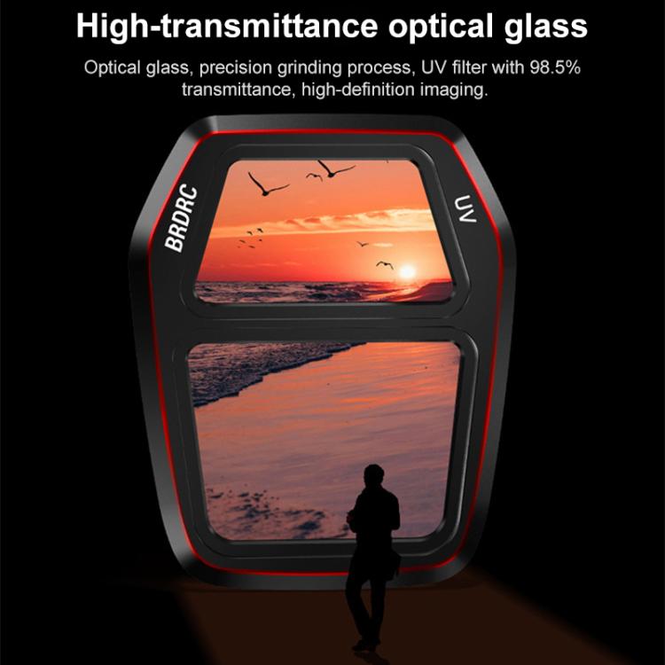 For DJI Air 3S BRDRC Camera Lens Filter, UV, CPL, ND8, ND16, ND32, ND64, NIGHT, 3 in 1 CPL UV ND16, 4 in 1 CPL ND16-64, 6 in 1 ND8-64 UV CPL