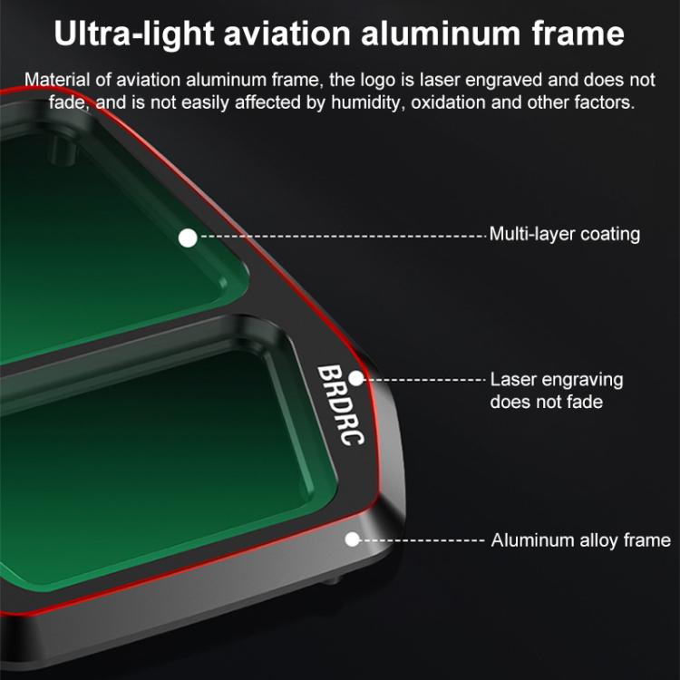 For DJI Air 3S BRDRC Camera Lens Filter, UV, CPL, ND8, ND16, ND32, ND64, NIGHT, 3 in 1 CPL UV ND16, 4 in 1 CPL ND16-64, 6 in 1 ND8-64 UV CPL
