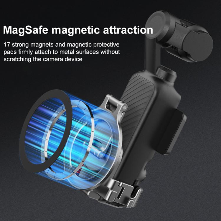 BRDRC Smartphone Teleprompter Stand Desktop Clamp Cold Shoe Extension Mount, For DJI Osmo Pocket 3