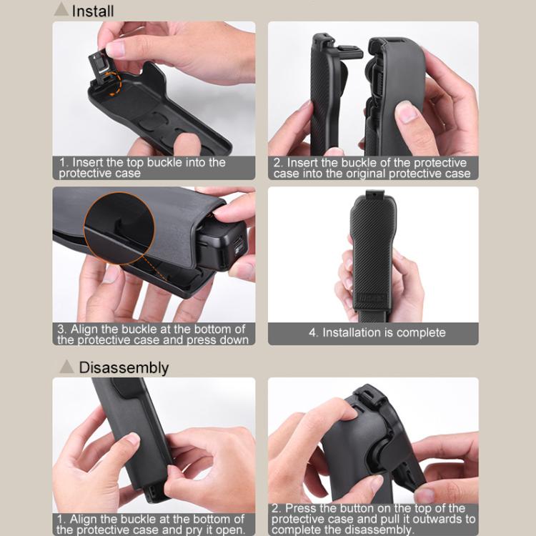 BRDRC Twill-Textured ABS Protective Case, For DJI OSMO Pocket 3