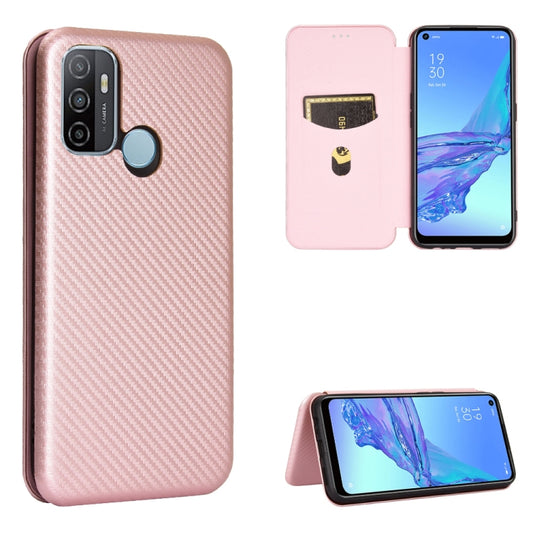 Carbon fiber texture magnetic flip case for Doogee X95 with card slot and lanyard