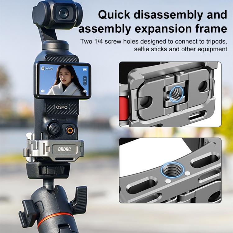 BRDRC Quick Assembly Multi-function Cold Shoe Extension Mount, For DJI Osmo Pocket 3