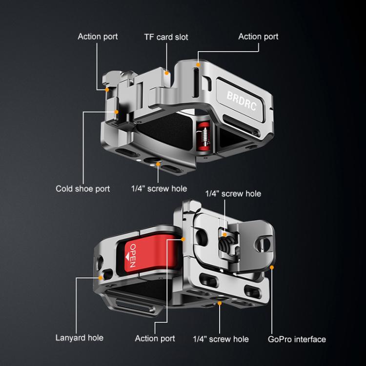 BRDRC Quick Assembly Multi-function Cold Shoe Extension Mount, For DJI Osmo Pocket 3