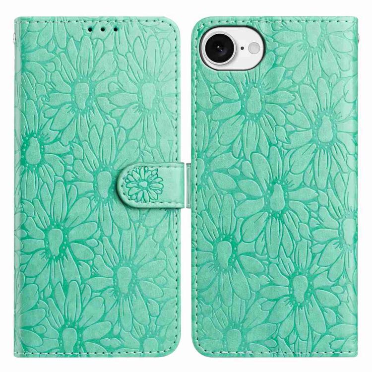 Daisy Embossed Leather Phone Case, For iPhone 17, For iPhone 17 Air