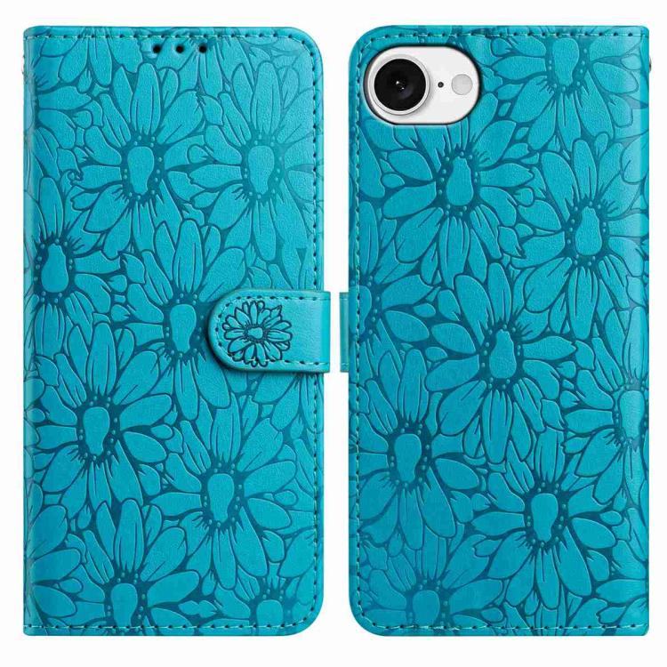 Daisy Embossed Leather Phone Case, For iPhone 17, For iPhone 17 Air