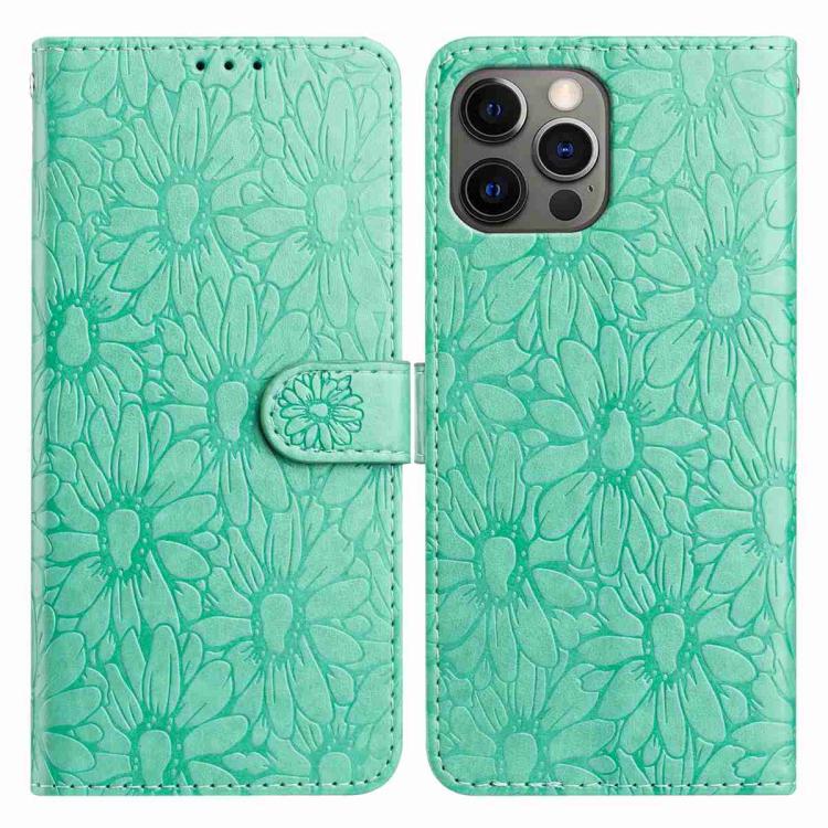 Daisy Embossed Leather Phone Case, For iPhone 12 Pro Max, For iPhone 11 Pro Max