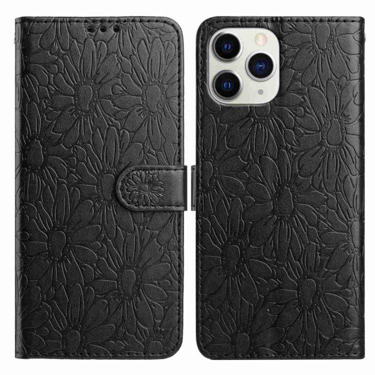 Daisy Embossed Leather Phone Case, For iPhone 12 Pro Max, For iPhone 11 Pro Max