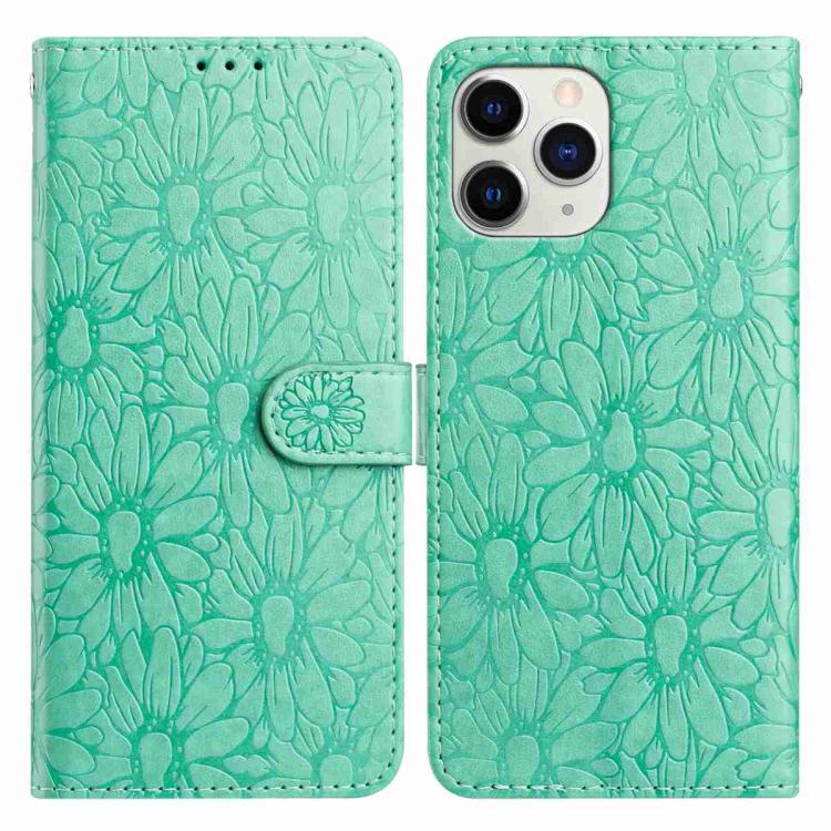 Daisy Embossed Leather Phone Case, For iPhone 11, For iPhone 11 Pro
