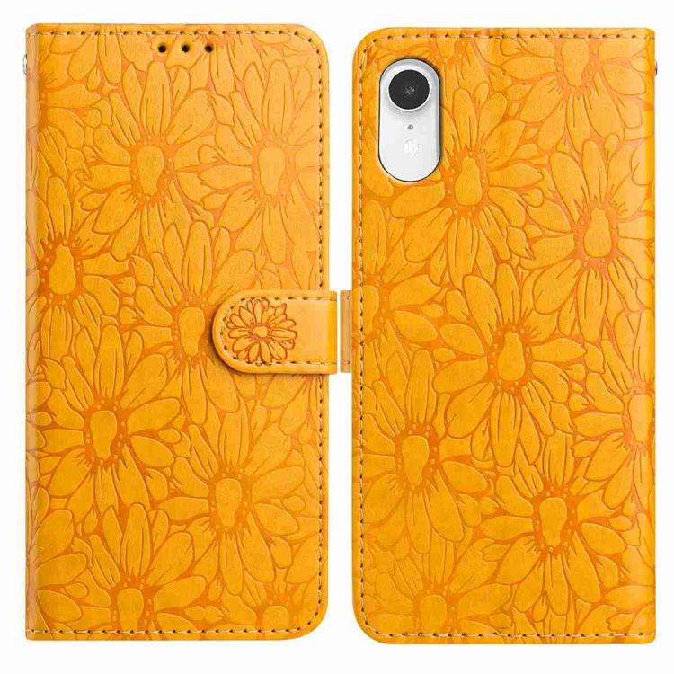 Daisy Embossed Leather Phone Case, For iPhone X / XS, For iPhone XR