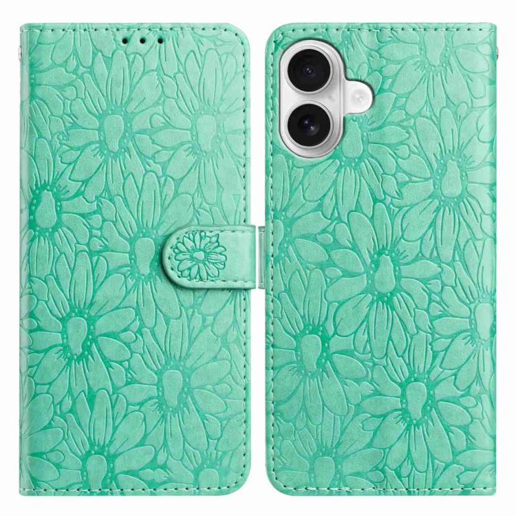 Daisy Embossed Leather Phone Case, For iPhone 17, For iPhone 17 Air