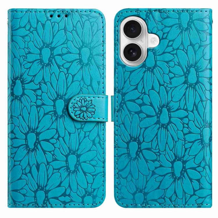 Daisy Embossed Leather Phone Case, For iPhone 17, For iPhone 17 Air