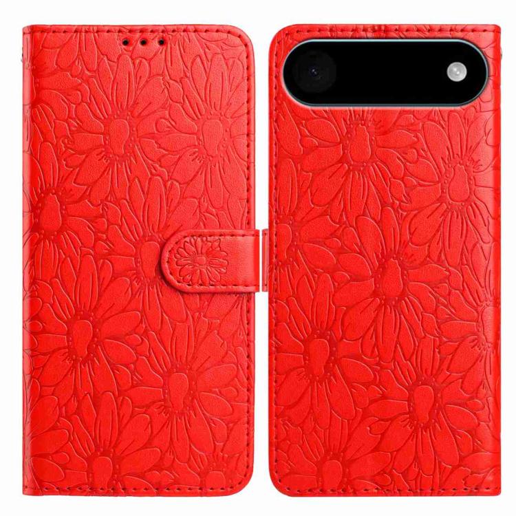 Daisy Embossed Leather Phone Case, For iPhone 17, For iPhone 17 Air