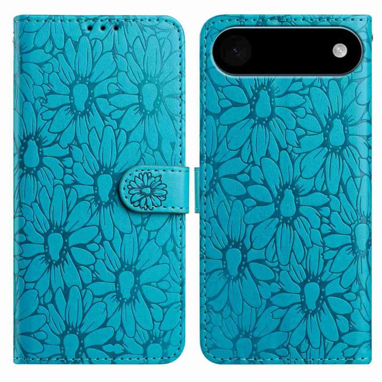 Daisy Embossed Leather Phone Case, For iPhone 16e, For iPhone 16 Pro Max