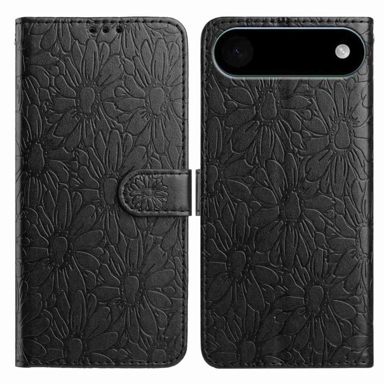 Daisy Embossed Leather Phone Case, For iPhone 16e, For iPhone 16 Pro Max