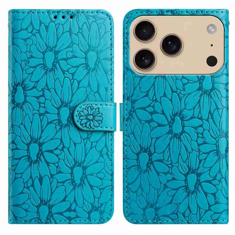 Daisy Embossed Leather Phone Case, For iPhone 17, For iPhone 17 Air