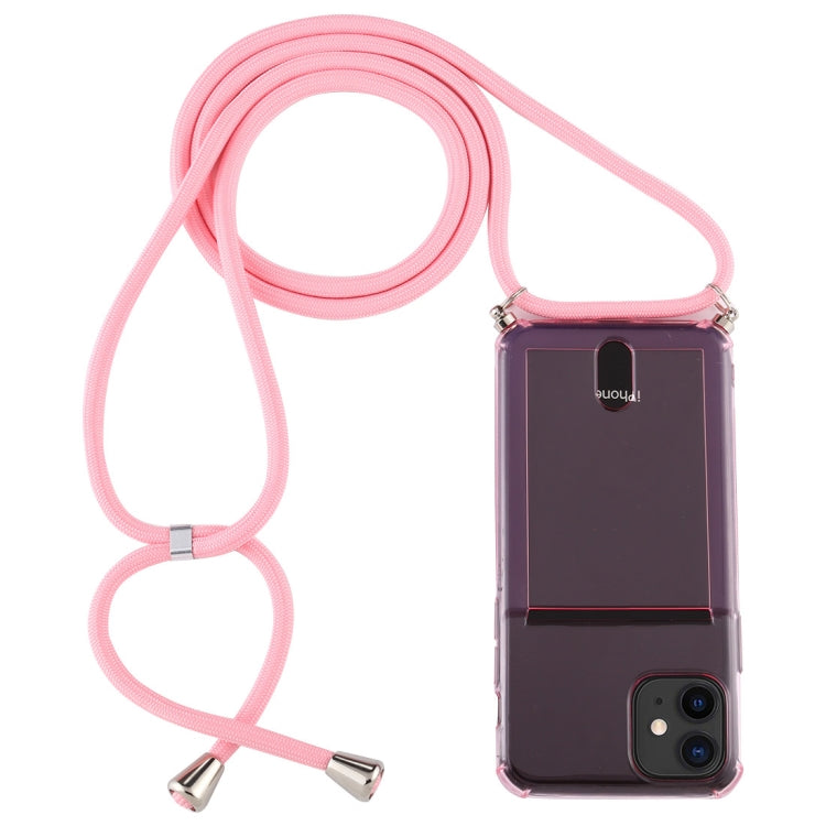 Transparent TPU Protective Case with Lanyard & Card Slot, For iPhone 12 mini, For iPhone 12 / 12 Pro, For iPhone 12 Pro Max