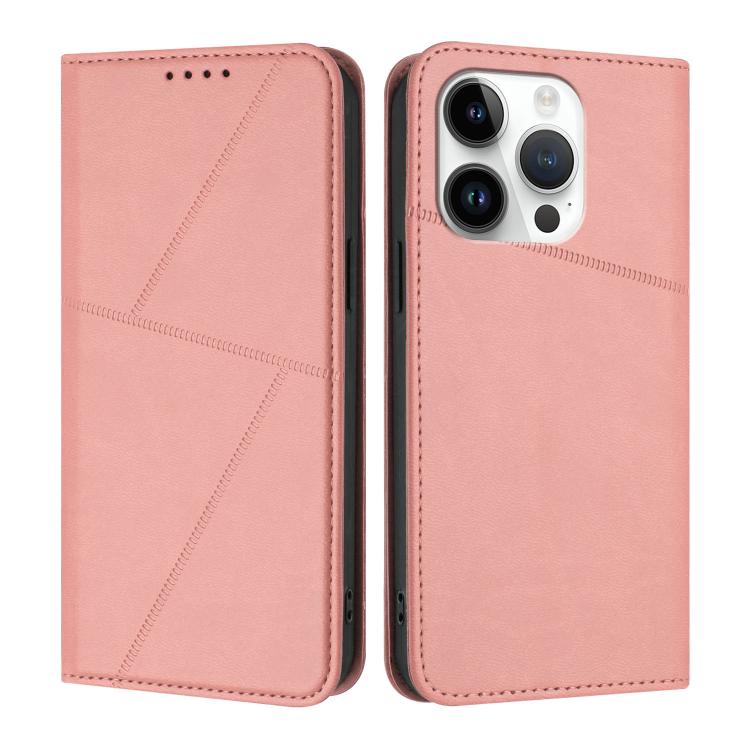 Strong Magnetic Frosted Flip Leather Phone Case, For iPhone 15 Pro Max, For iPhone 15 Pro, For iPhone 15 Plus