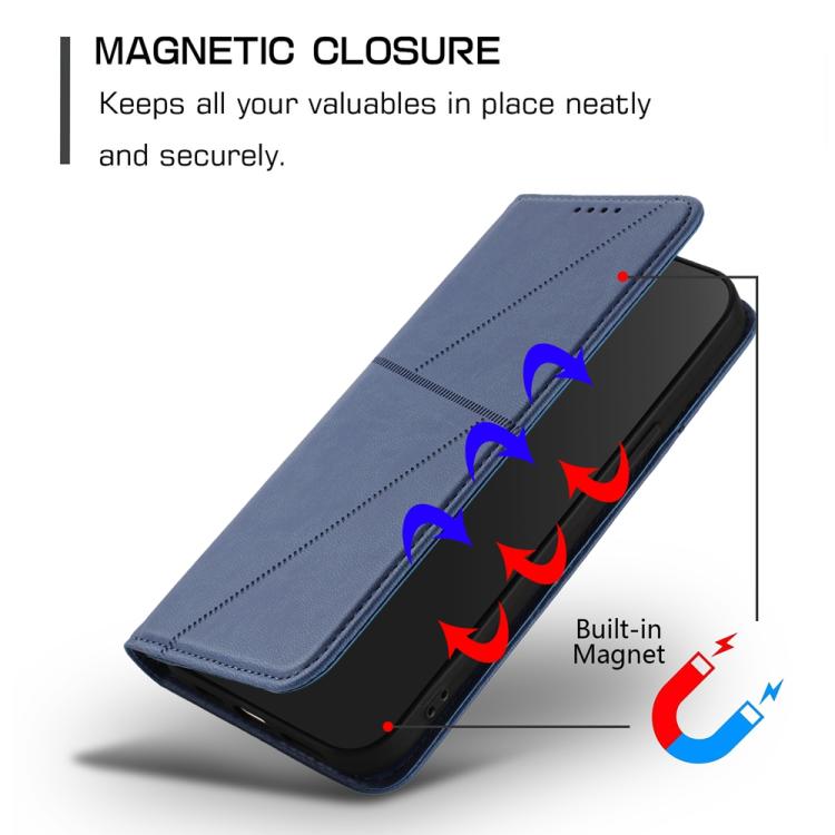 Strong Magnetic Frosted Flip Leather Phone Case, For iPhone 15, For iPhone 14 Plus, For iPhone 14