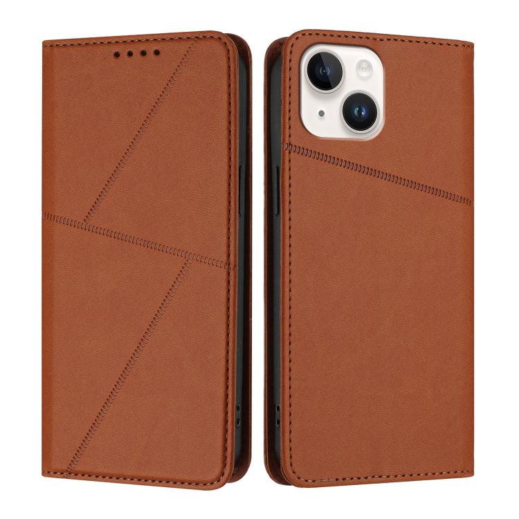 Strong Magnetic Frosted Flip Leather Phone Case, For iPhone 15, For iPhone 14 Plus, For iPhone 14