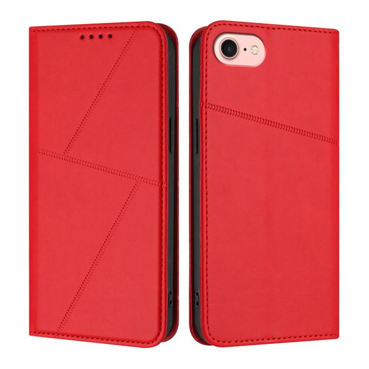 Strong Magnetic Frosted Flip Leather Phone Case, For iPhone 14 Pro, For iPhone 14 Pro Max, For iPhone SE 2022 / SE 2020 / 8 / 7