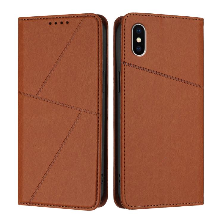 Strong Magnetic Frosted Flip Leather Phone Case, For iPhone 11 Pro, For iPhone X / XS, For iPhone XR
