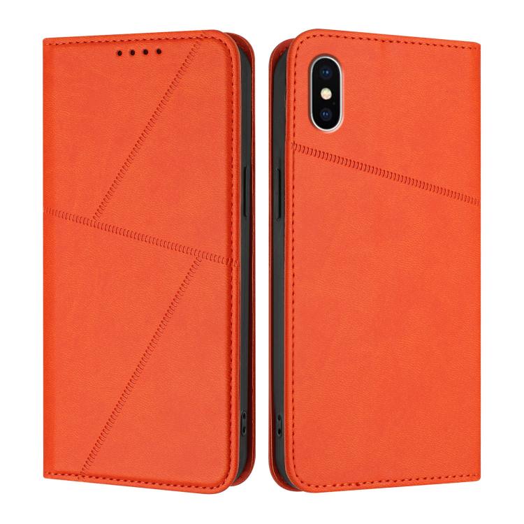 Strong Magnetic Frosted Flip Leather Phone Case, For iPhone 11 Pro, For iPhone X / XS, For iPhone XR